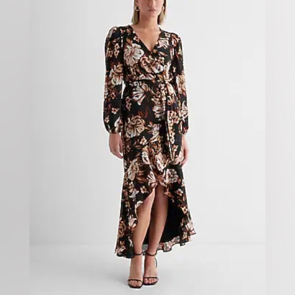 Express high- low floral dress